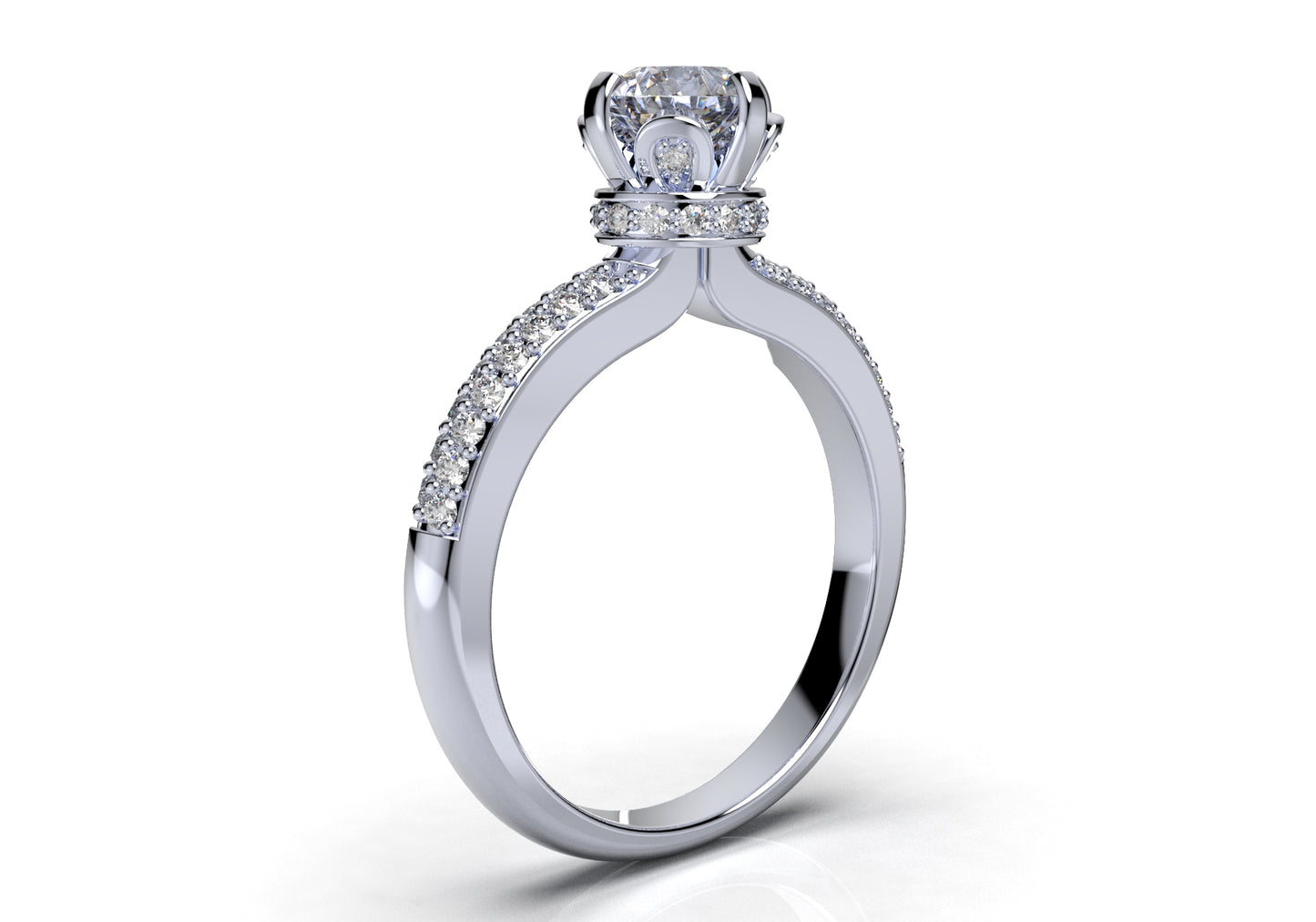 Engagement Solitaire Diamond Ring 3D CAD Design-CC117 3D print model