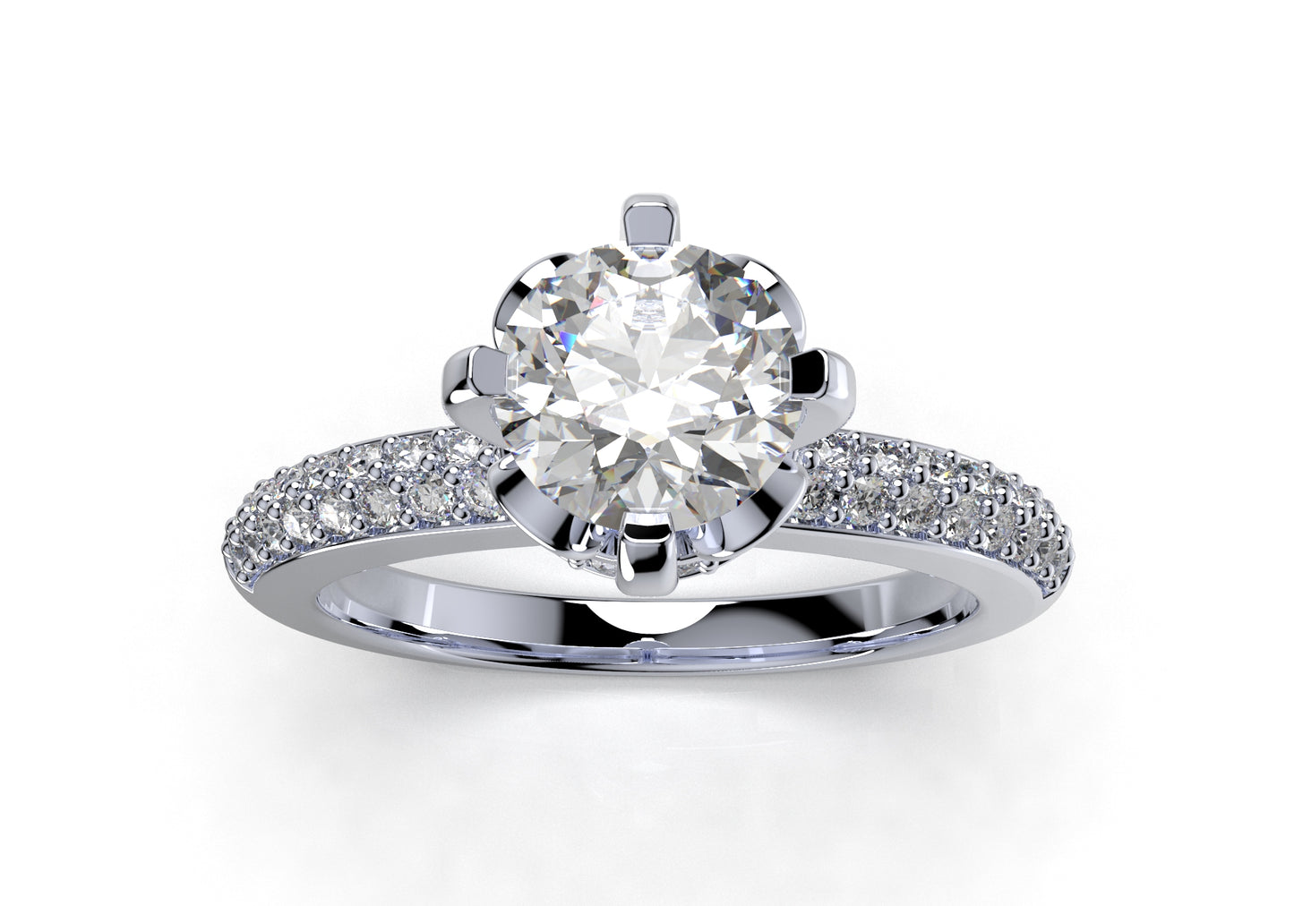 Engagement Solitaire Diamond Ring 3D CAD Design-CC117 3D print model