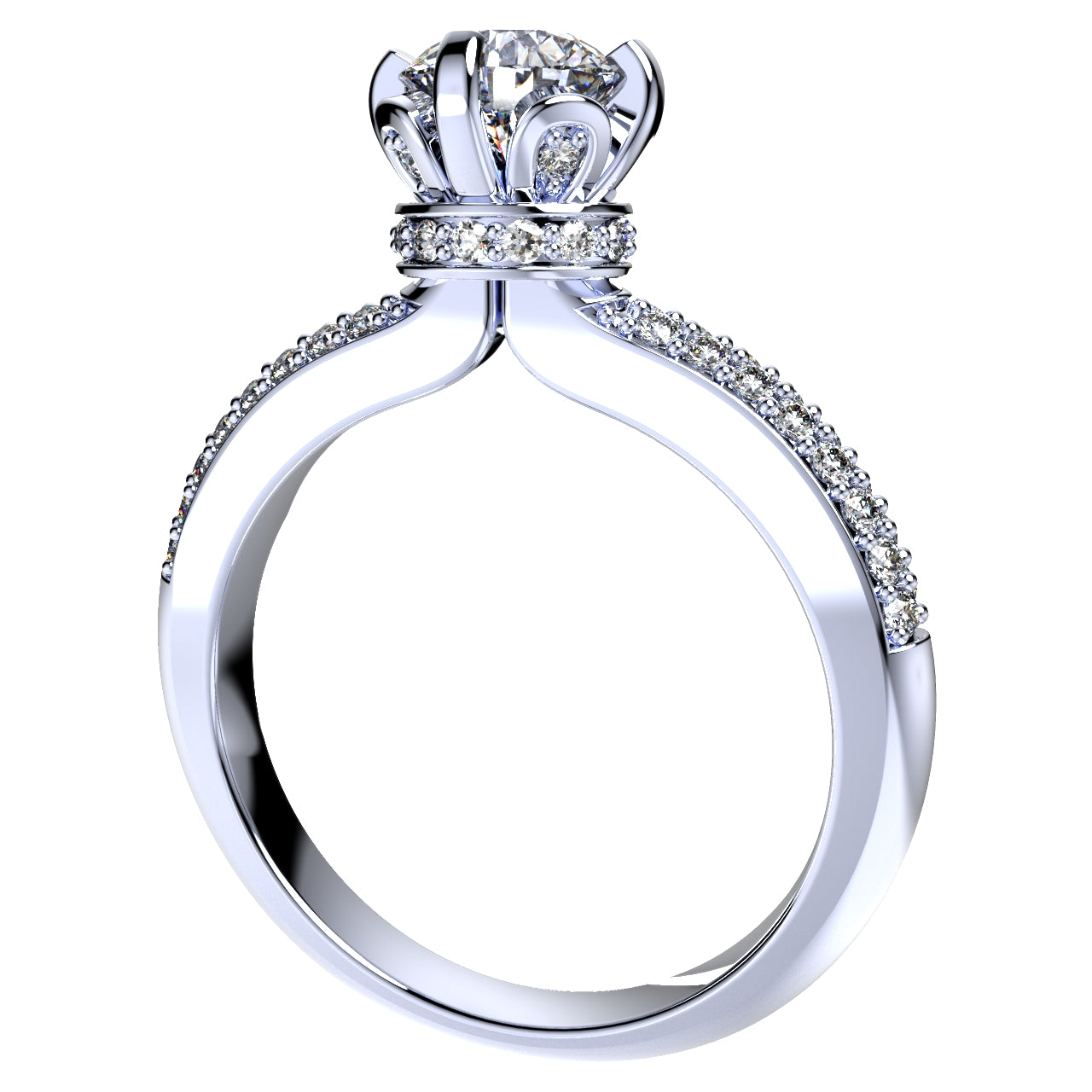 Engagement Solitaire Diamond Ring 3D CAD Design-CC117 3D print model