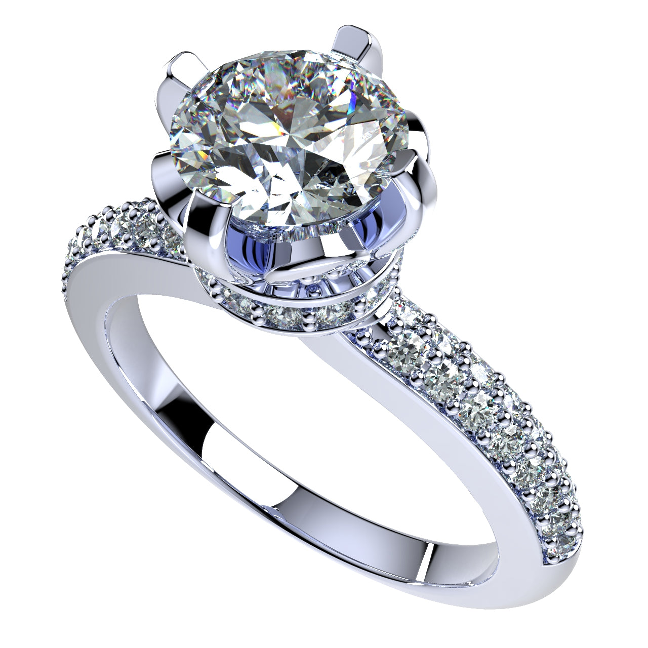 Engagement Solitaire Diamond Ring 3D CAD Design-CC117 3D print model