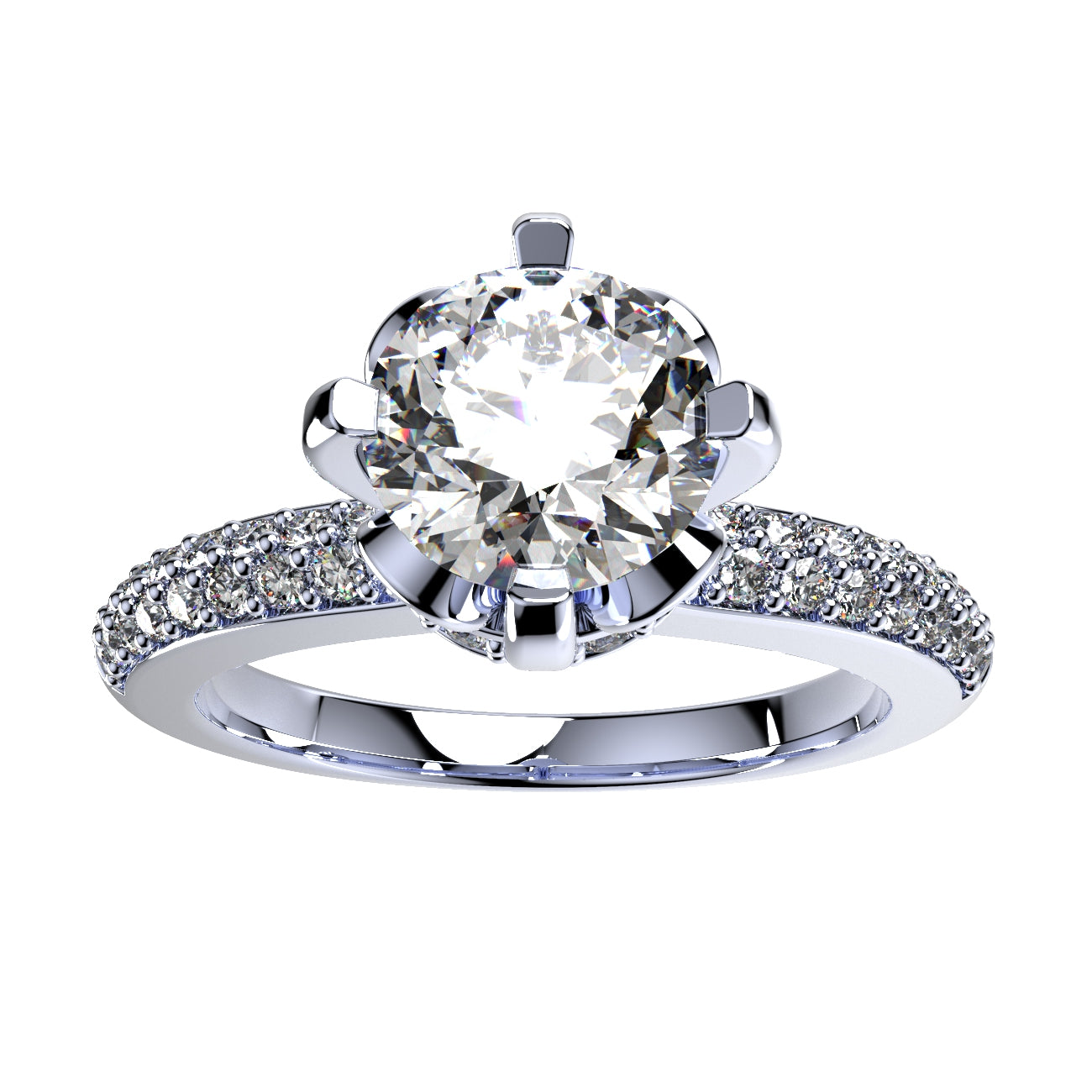 Engagement Solitaire Diamond Ring 3D CAD Design-CC117 3D print model