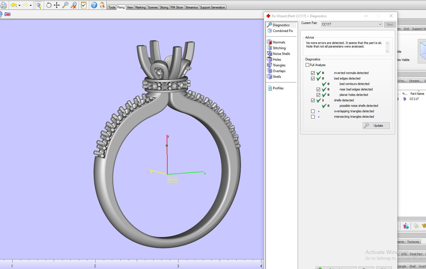 Engagement Solitaire Diamond Ring 3D CAD Design-CC117 3D print model