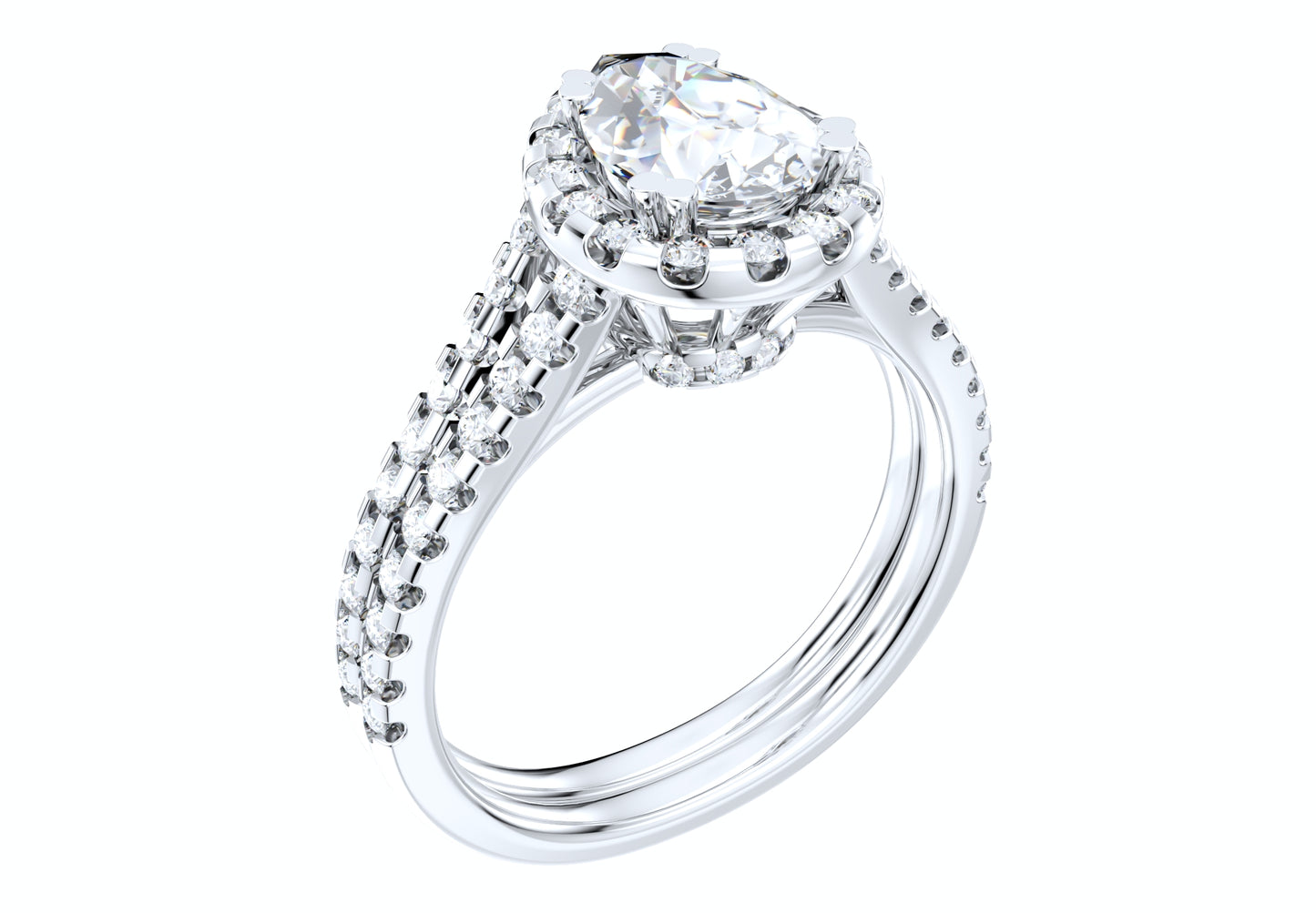 Pear Shape Diamond Engagement Ring -CRL001