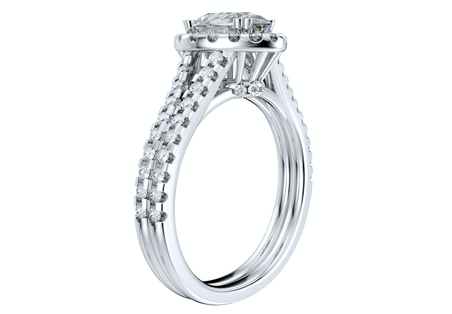 Pear Shape Diamond Engagement Ring -CRL001