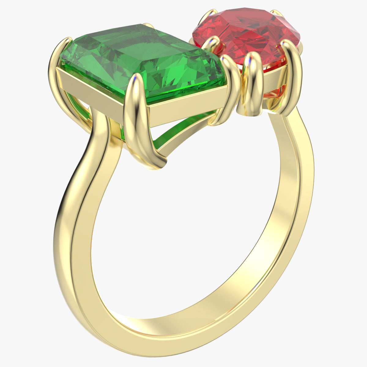 Cocktail Ring Design Emerald And Pear Shape-JCNP-02 3D Print Model