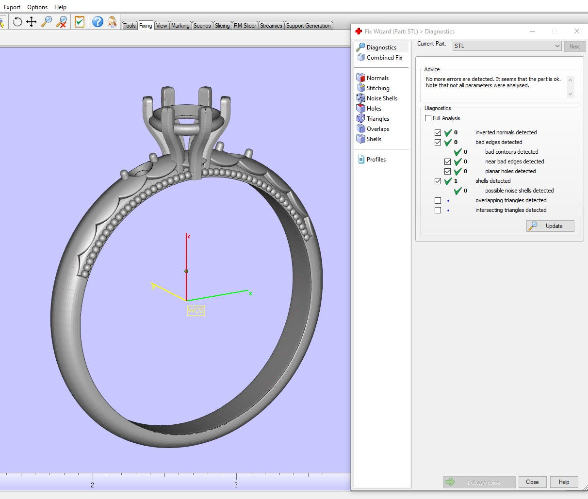 Engagement Ring Light Weight Solitaire Ring CAD Design-O-1-106