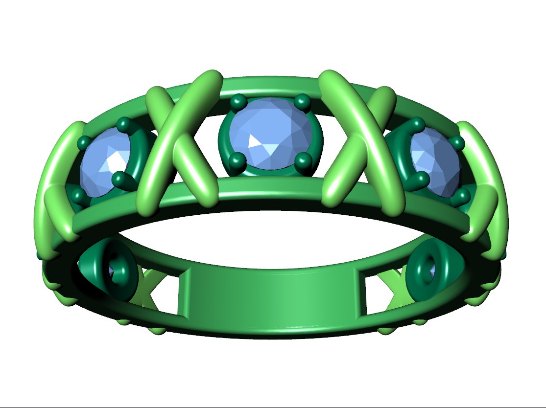 Wedding Set Ring 3D CAD Design-O110033