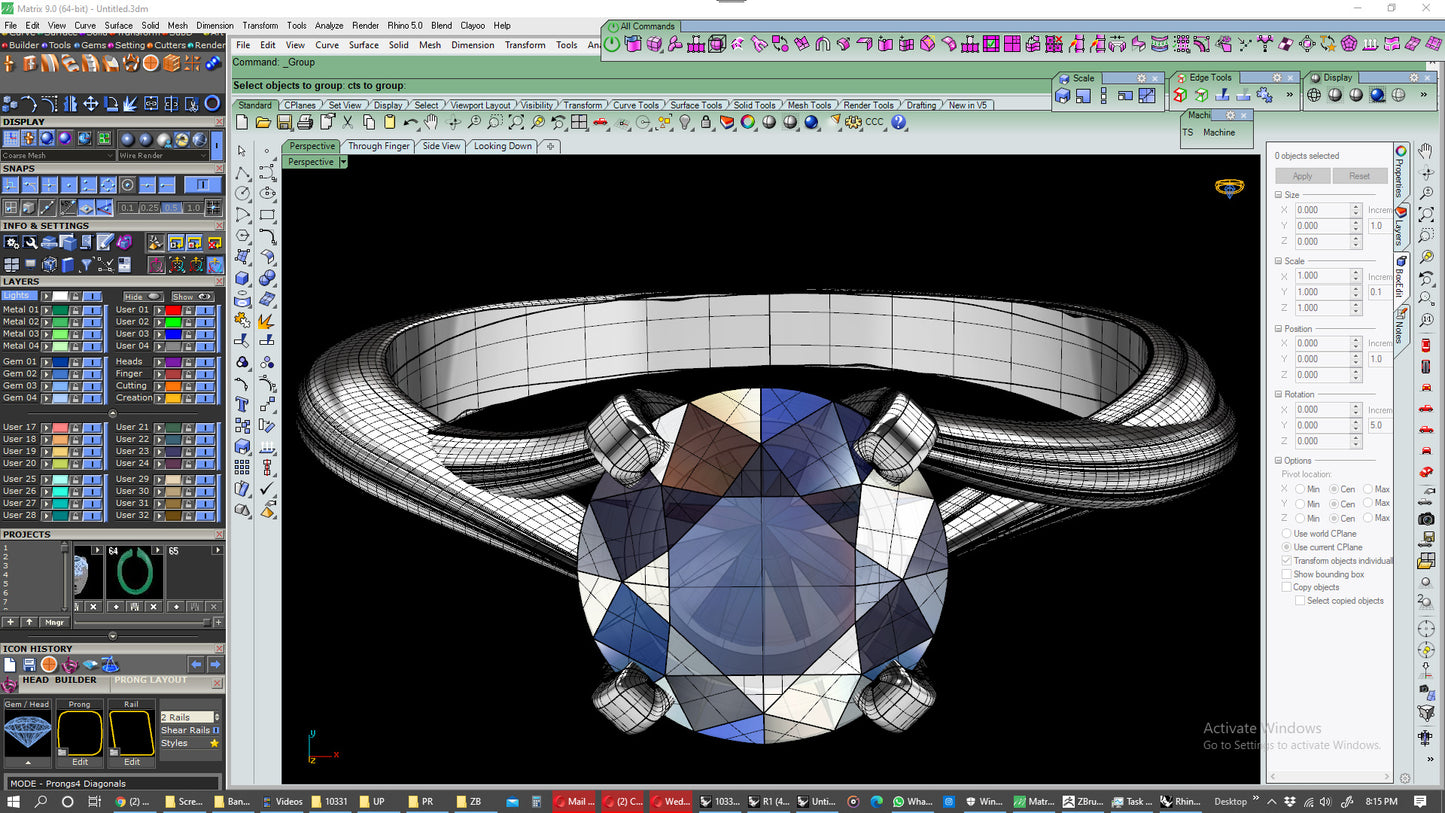 Twisted Engagement Solitaire Ring 3D CAD Design-O11031