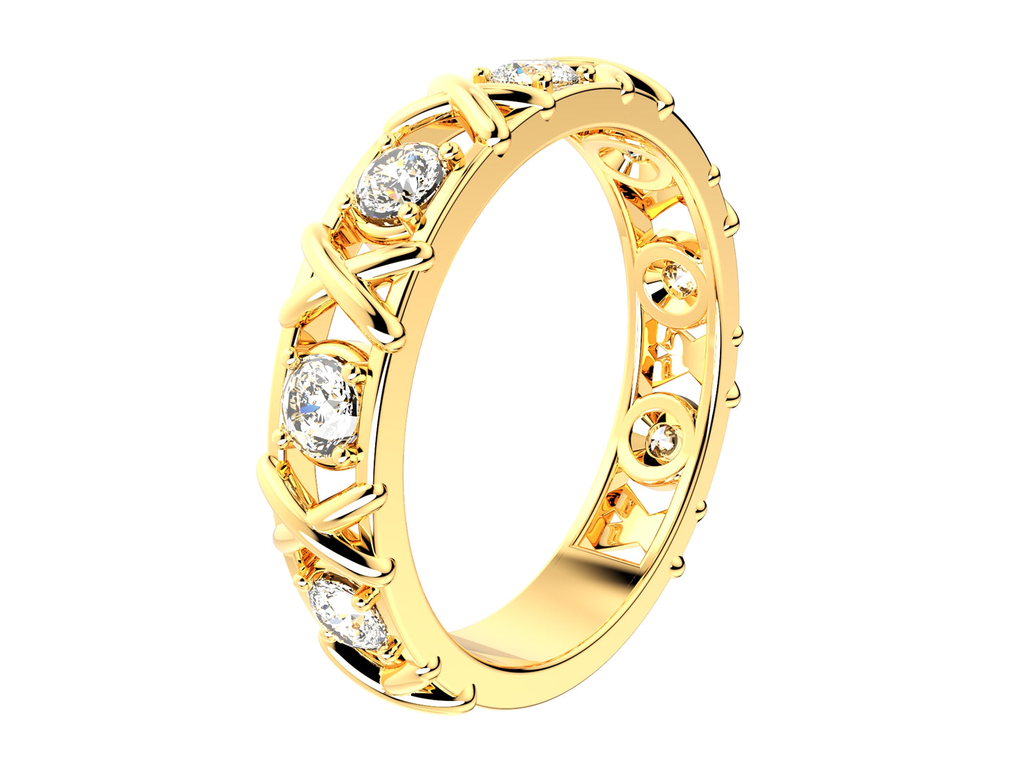 Wedding Set Ring 3D CAD Design-O11113