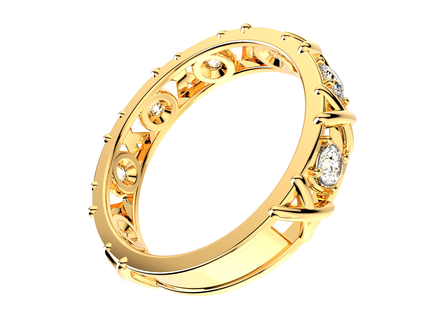 Wedding Set Ring 3D CAD Design-O11113