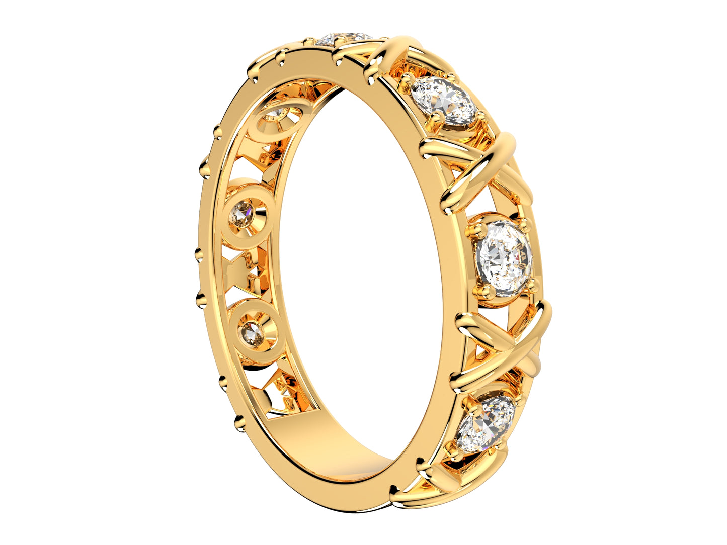 Wedding Set Ring 3D CAD Design-O11113