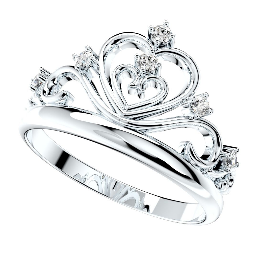 Crown Ring Women Ring Fine Jewelry 3D CAD Design-O1A001