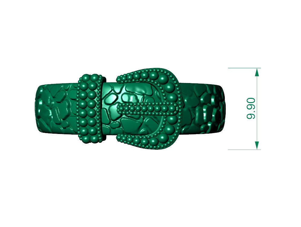 Crocodile Belt Gothic Ring For Men 3D CAD Design-O1T31