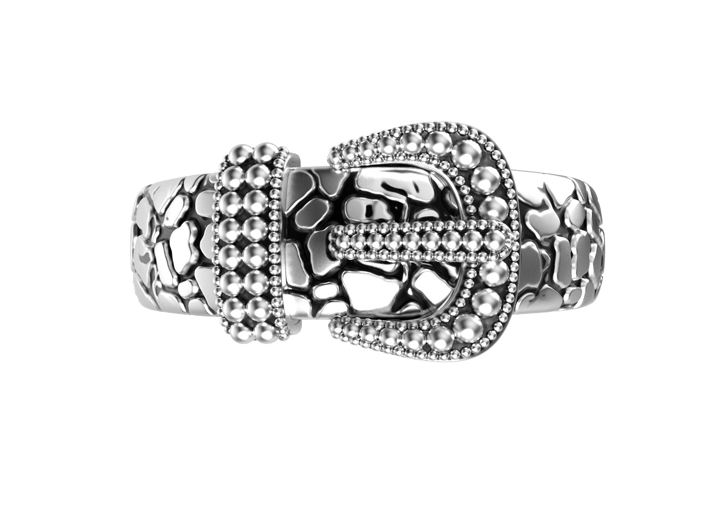 Crocodile Belt Gothic Ring For Men 3D CAD Design-O1T31
