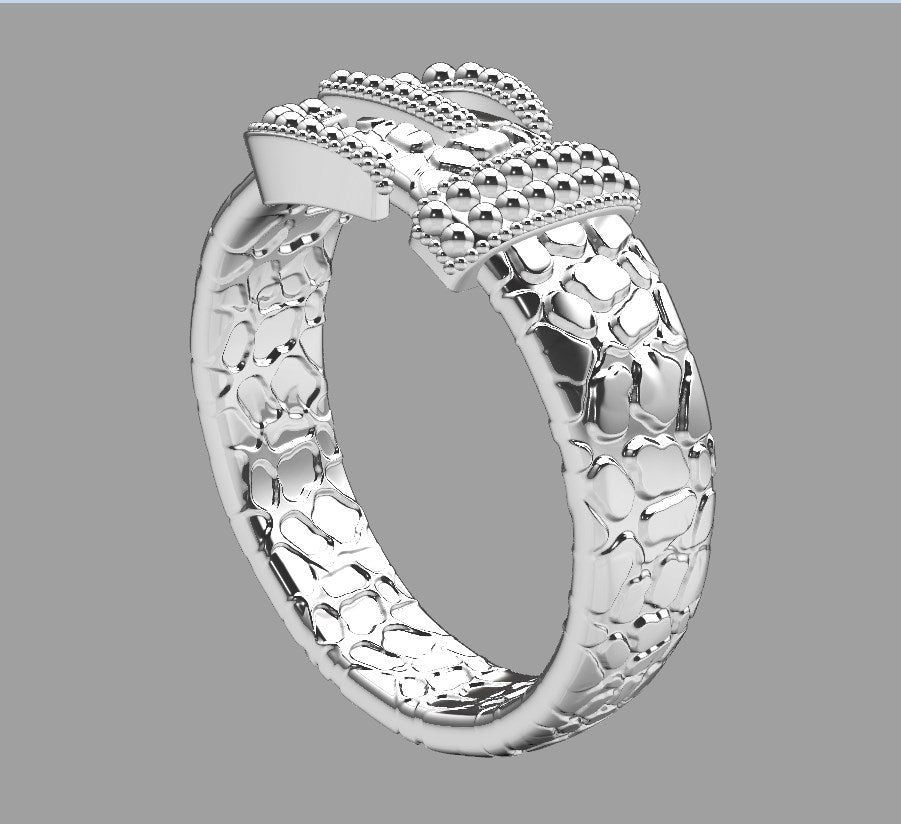 Crocodile Belt Gothic Ring For Men 3D CAD Design-O1T31