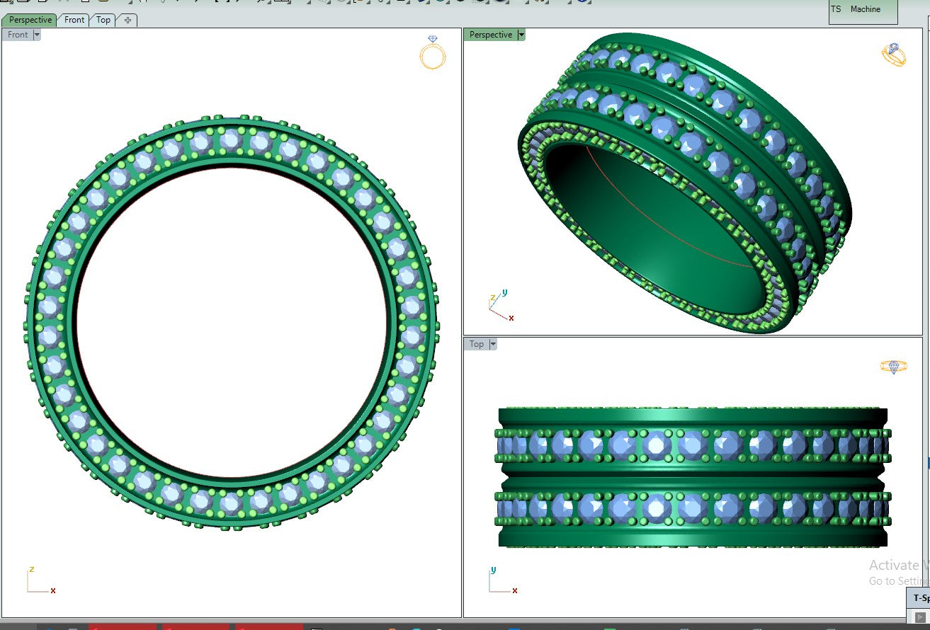 Ring For Men And Women 9 mm Wide Design-PSJM001V12VA 3D print model