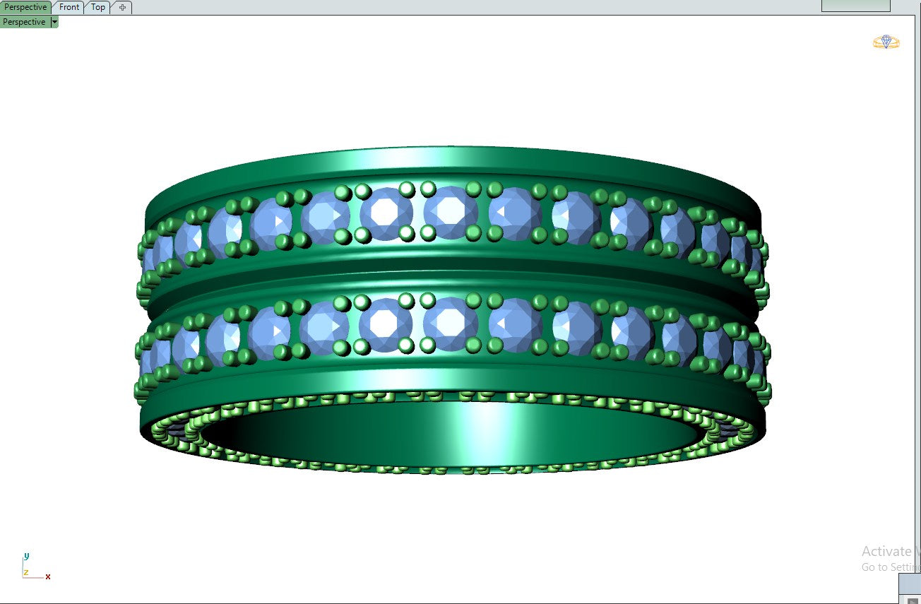 Ring For Men And Women 9 mm Wide Design-PSJM001V12VA 3D print model