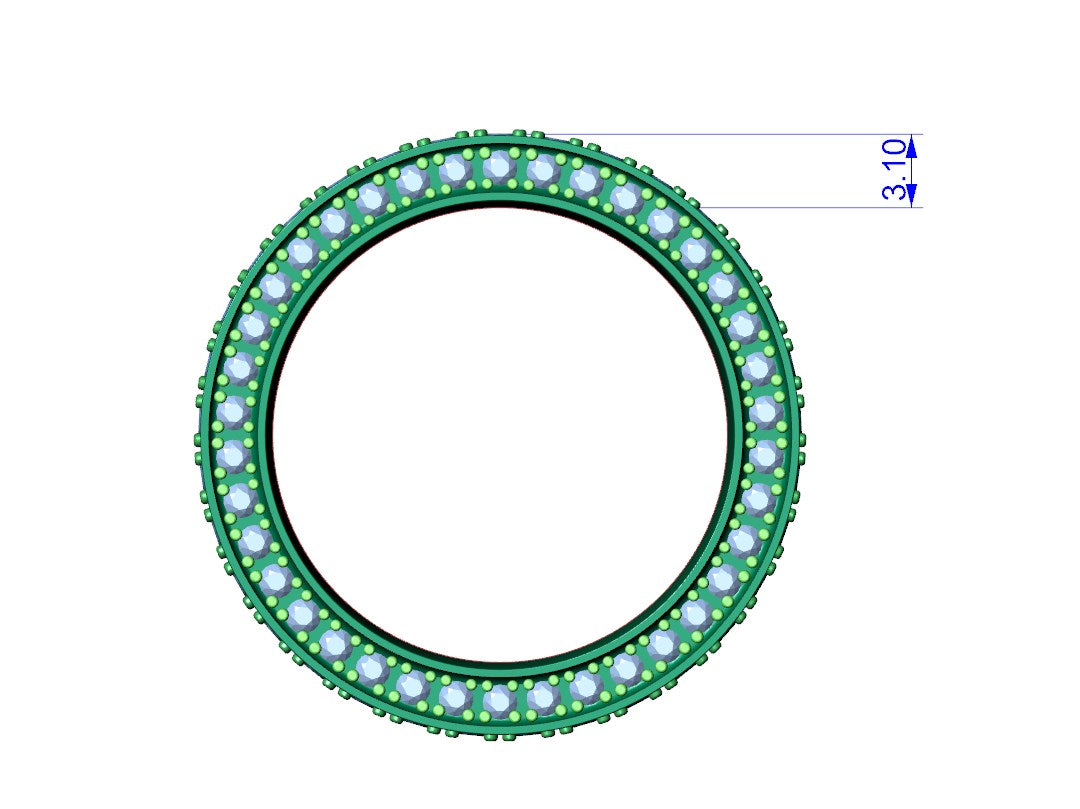 Ring For Men And Women 9 mm Wide Design-PSJM001V12VA 3D print model