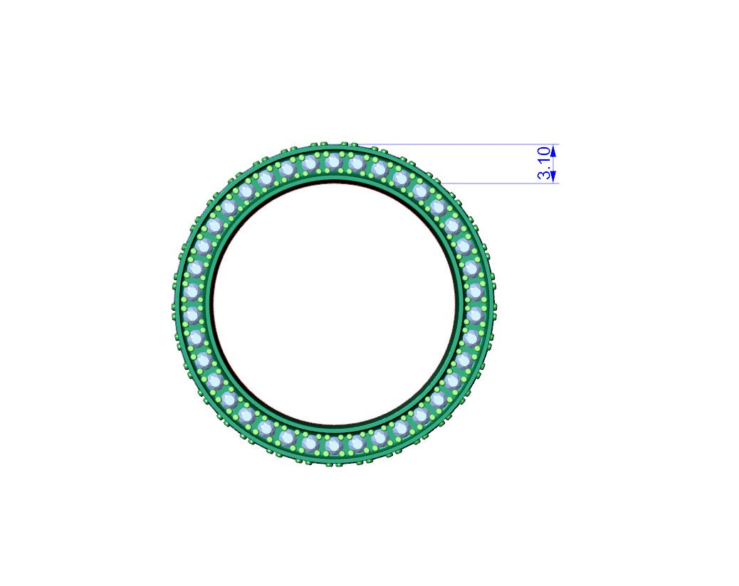Wedding Ring For Men And Women 9 mm Wide Design-PSJM001V12VB 3D print model