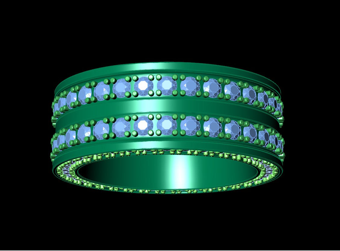 Wedding Ring For Men And Women 9 mm Wide Design-PSJM001V12VB 3D print model