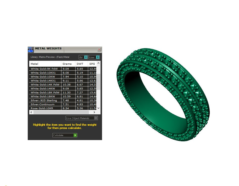 Wedding Set Ring Women Men Ring CAD Design-PSJM001V12