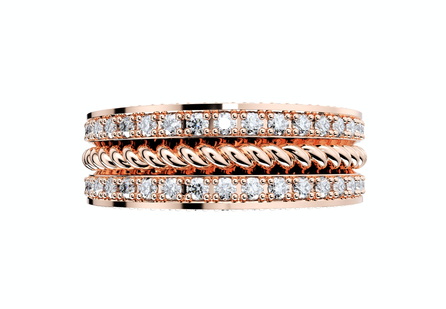Wedding Set Ring Women Men Ring CAD Design-PSJM001V14 3D print model