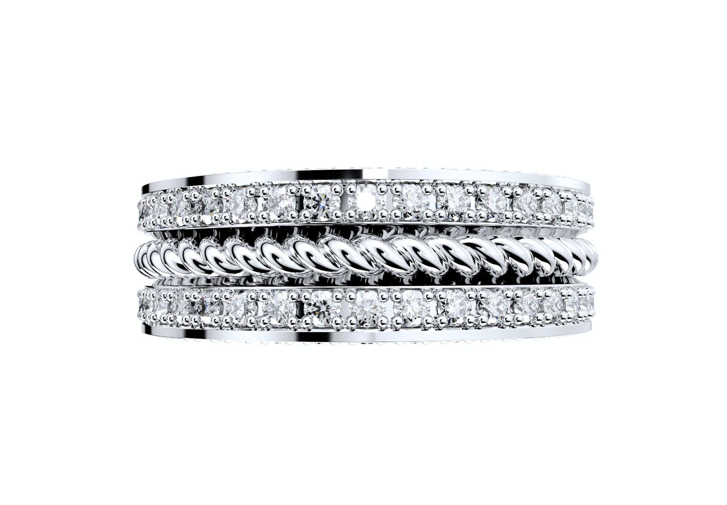 Wedding Set Ring Women Men Ring CAD Design-PSJM001V14 3D print model