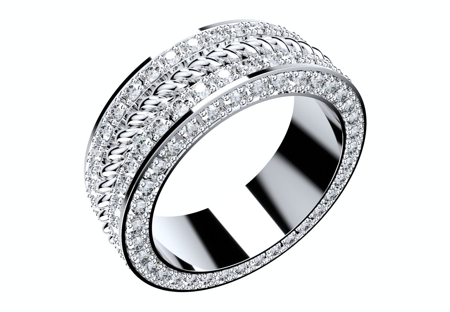 Wedding Set Ring Women Men Ring CAD Design-PSJM001V14 3D print model