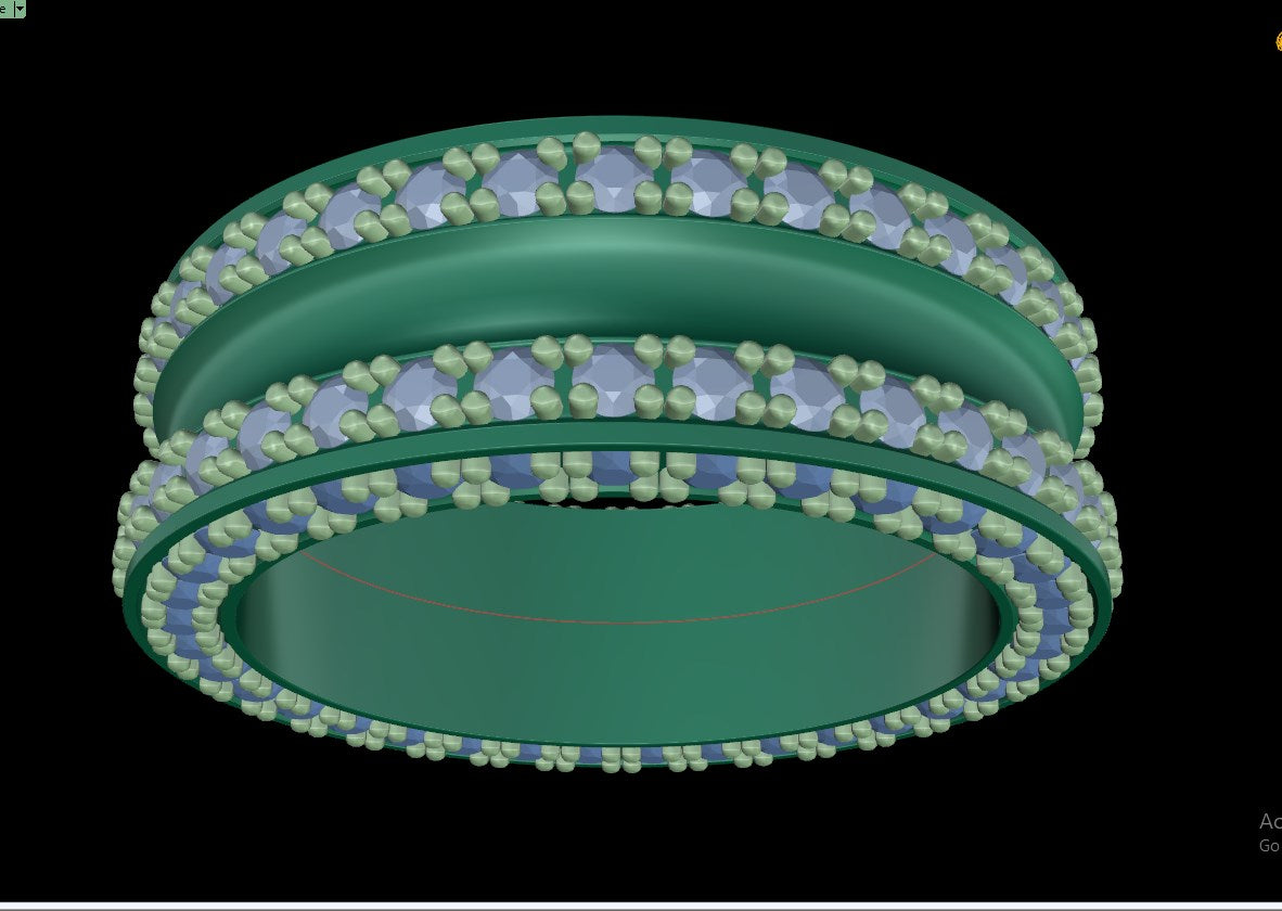 Wedding Ring Set Women Men Ring CAD Design-PSJM001V6