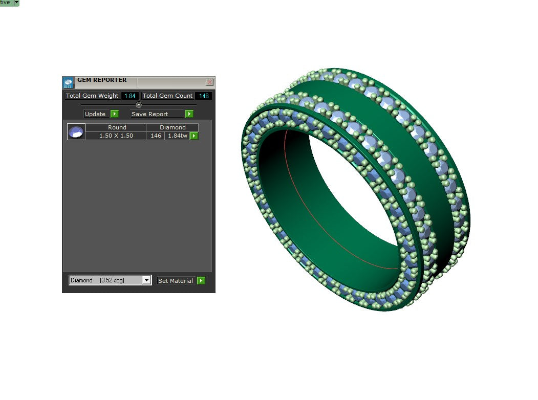 Wedding Ring Set Women Men Ring CAD Design-PSJM001V7