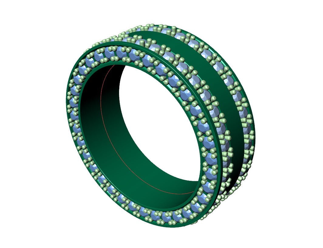 Wedding Ring Set Women Men Ring CAD Design-PSJM001V7