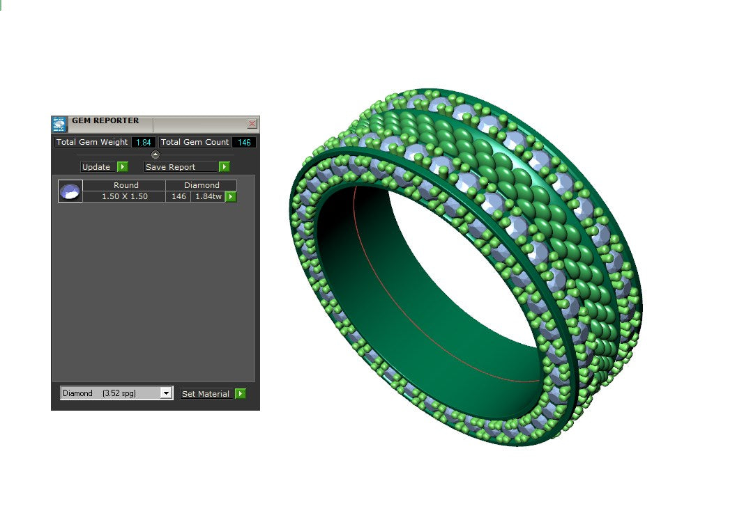 Wedding Ring Set Women Men Ring CAD Design-PSJM001V8