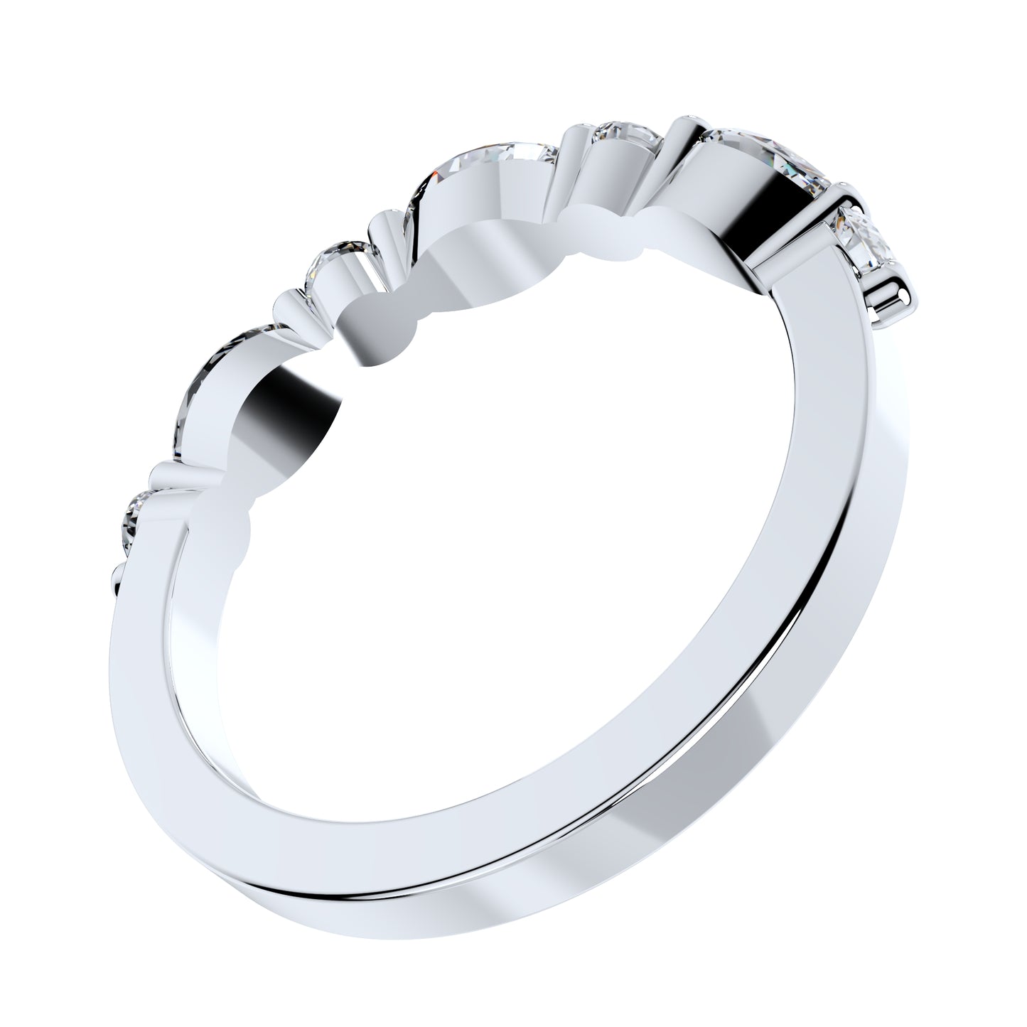 Wedding Set Ring CAD Design-PSTR02 3D Print Model