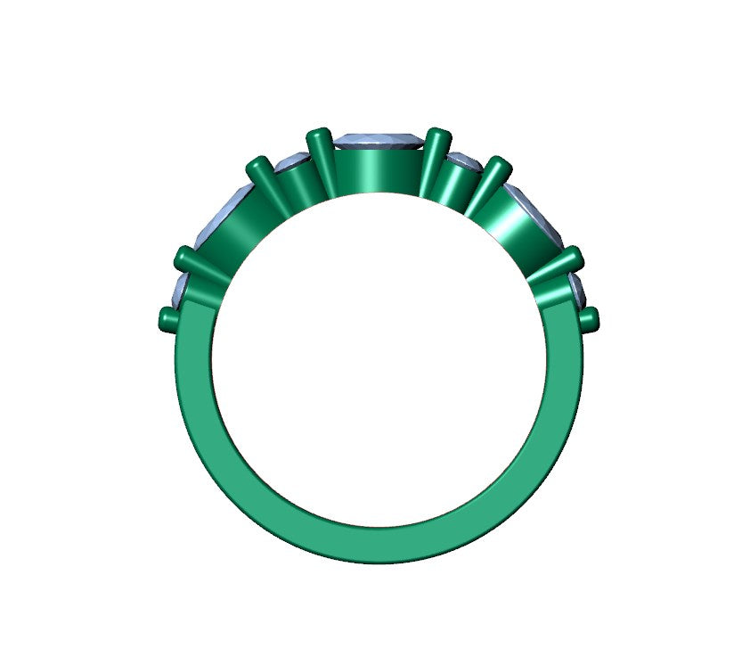 Wedding Set Ring CAD Design-PSTR02 3D Print Model