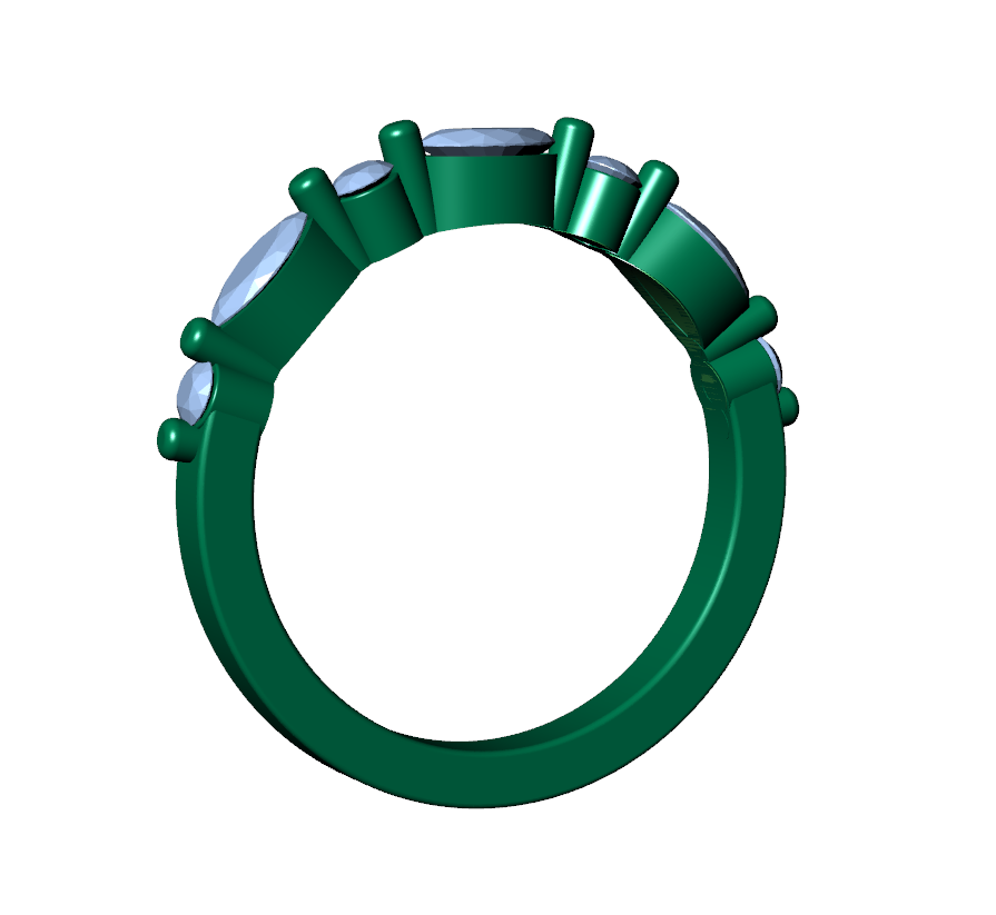 Wedding Set Ring CAD Design-PSTR02 3D Print Model