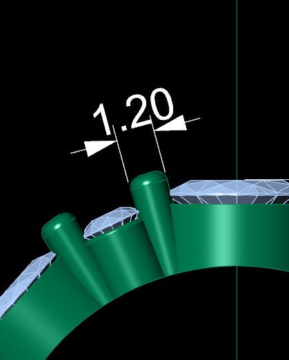 Wedding Set Ring CAD Design-PSTR02 3D Print Model