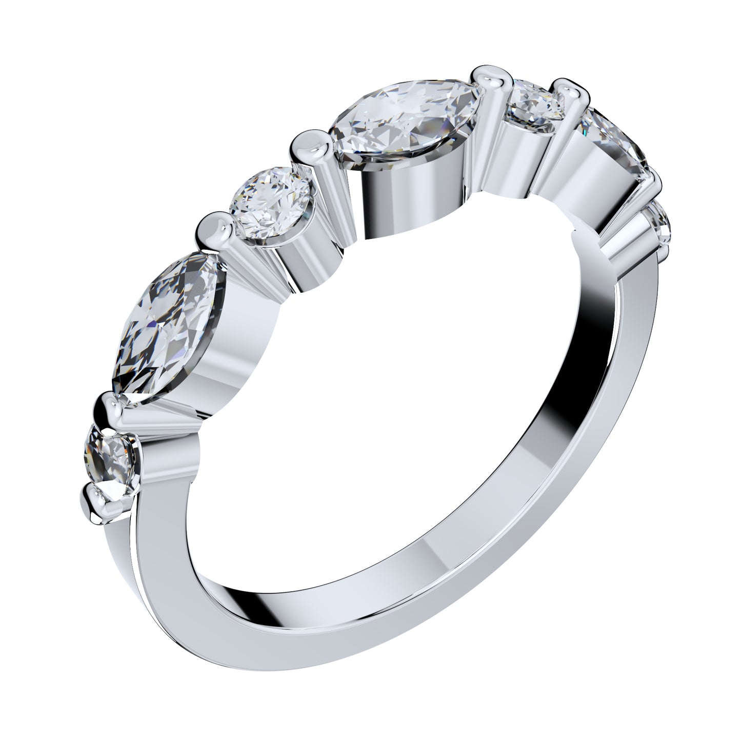 Wedding Set Ring CAD Design-PSTR02 3D Print Model