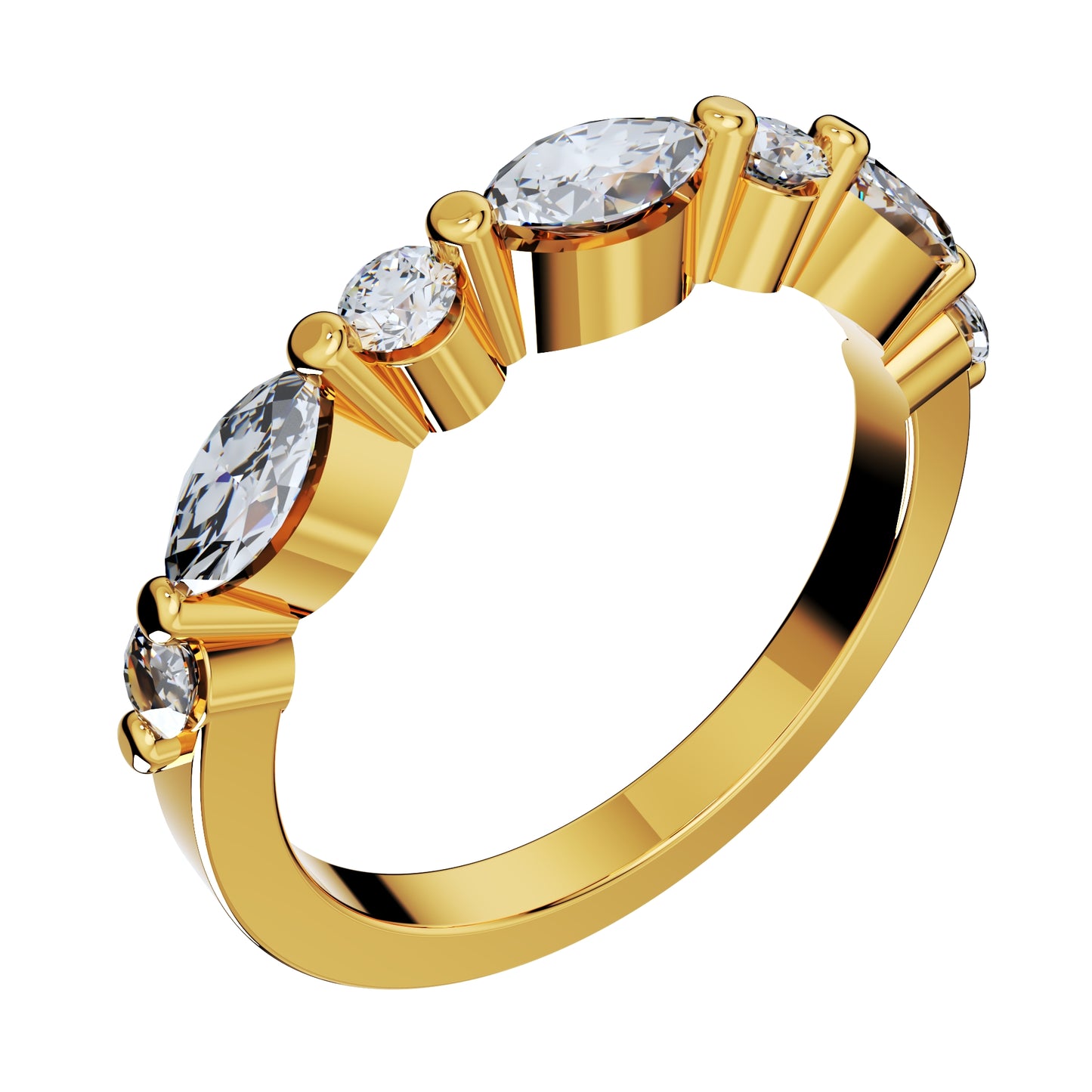Wedding Set Ring CAD Design-PSTR02 3D Print Model