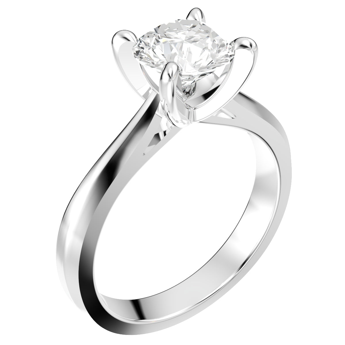 Engagement Ring Design STL CAD file Download model Size 5 US CA5 3D Print Model
