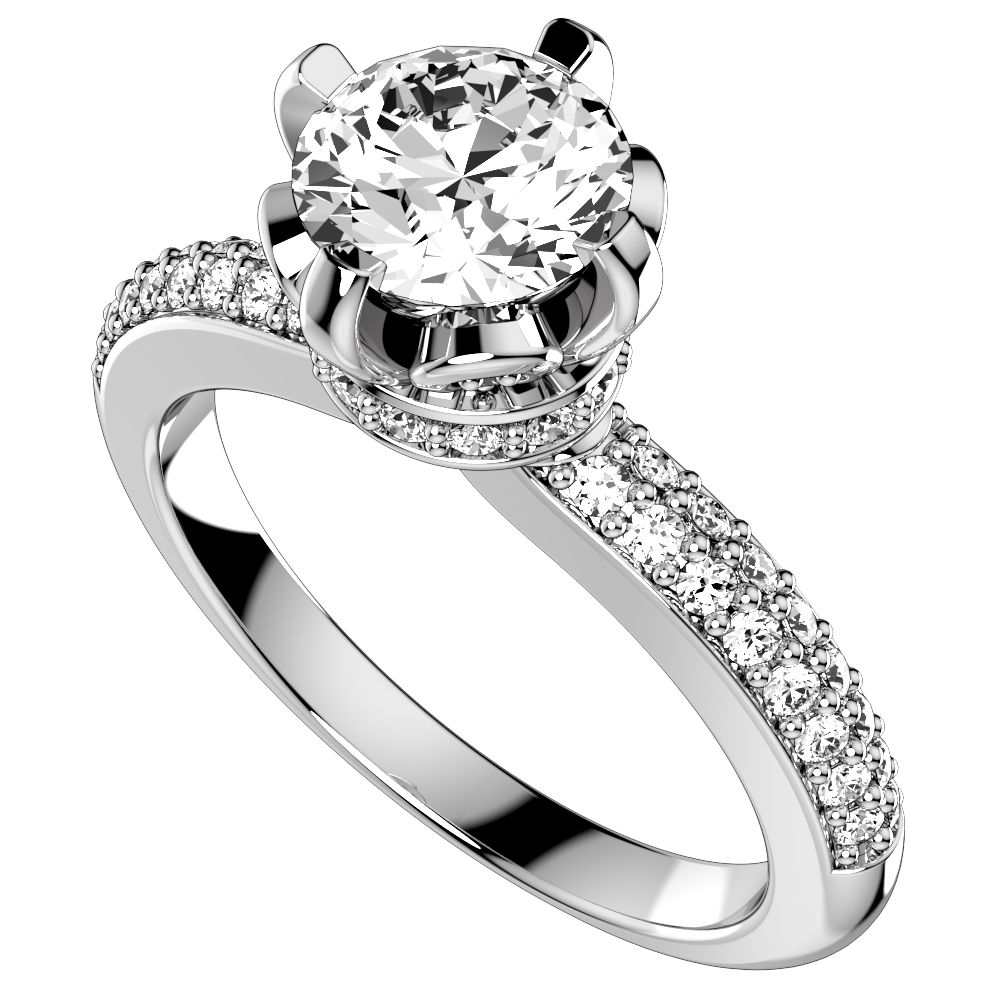 Engagement Solitaire Diamond Ring 3D CAD Design-CC117 3D print model