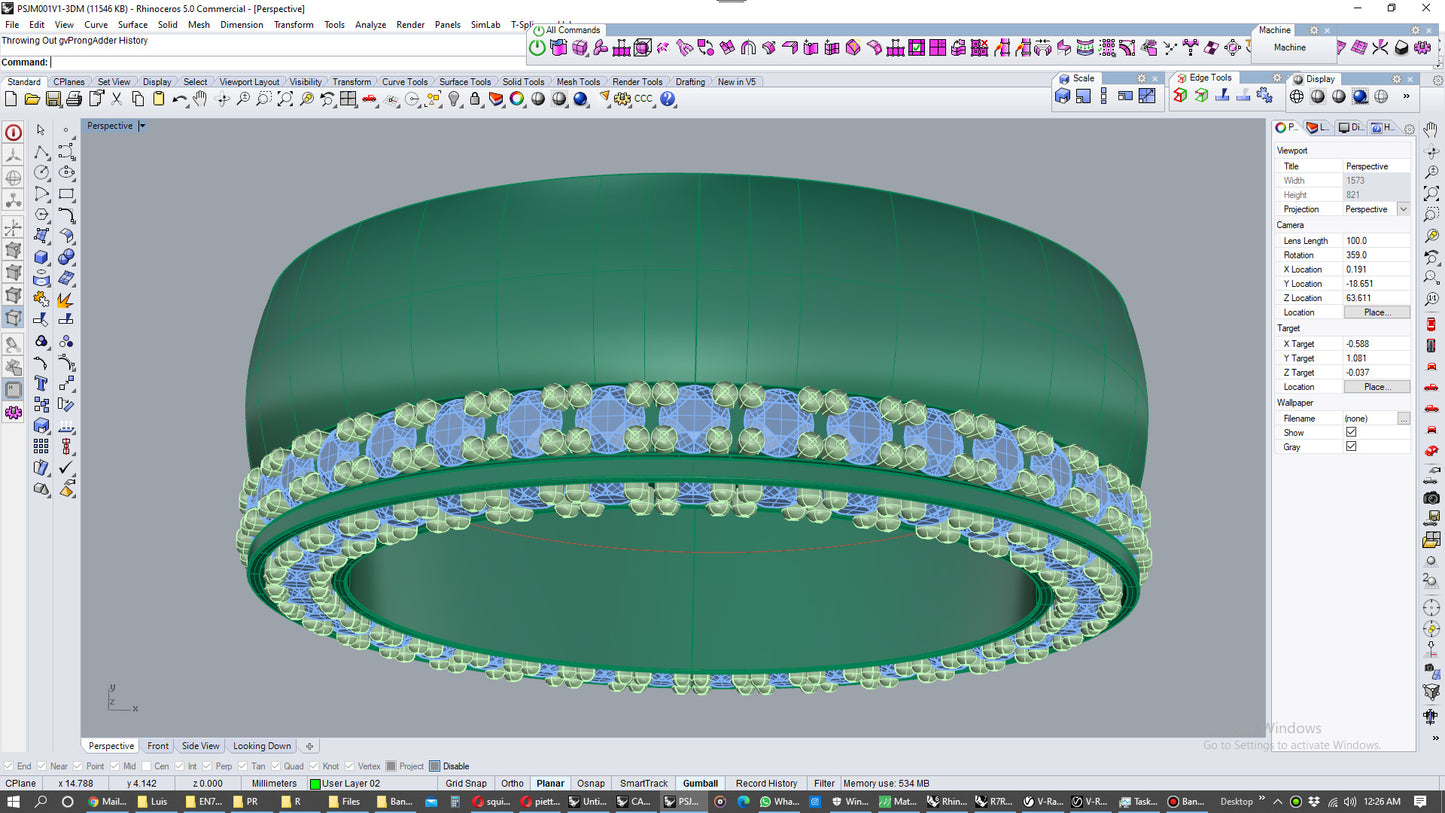 Wedding Ring Set Women Ring CAD Design-PSJM001V1