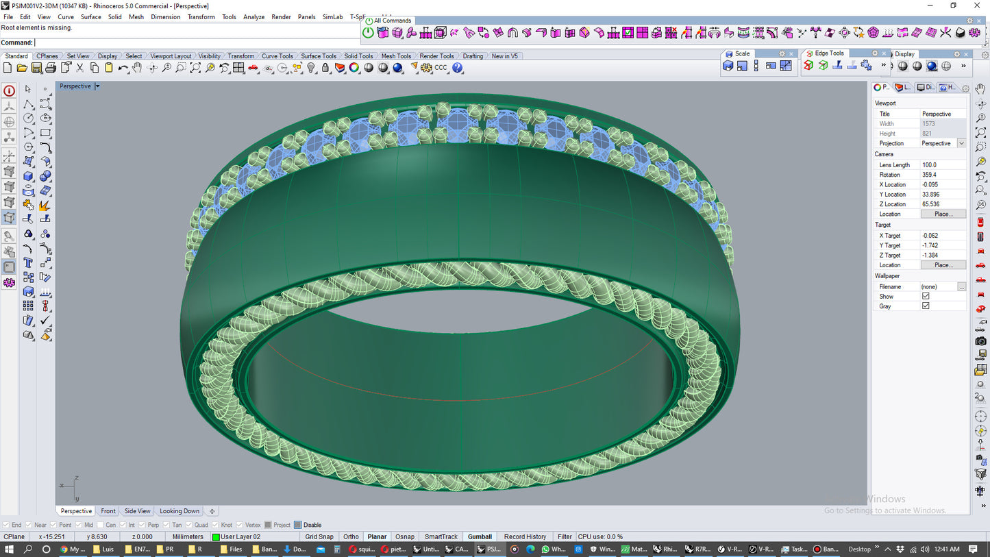 Wedding Ring Set Women Men Ring CAD Design-PSJM001V2