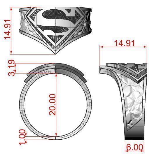 The Ring Of Superman 3D Print Model-G12