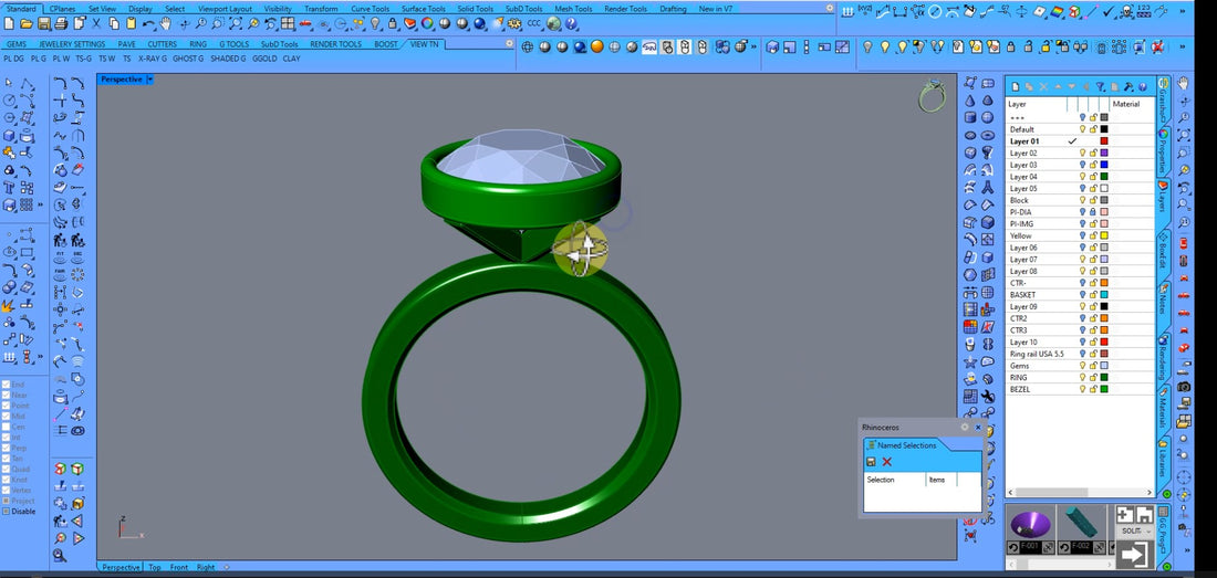 How To 3d Modeling Bezel Engagement Ring By Rhino 3D Gold Tutorial
