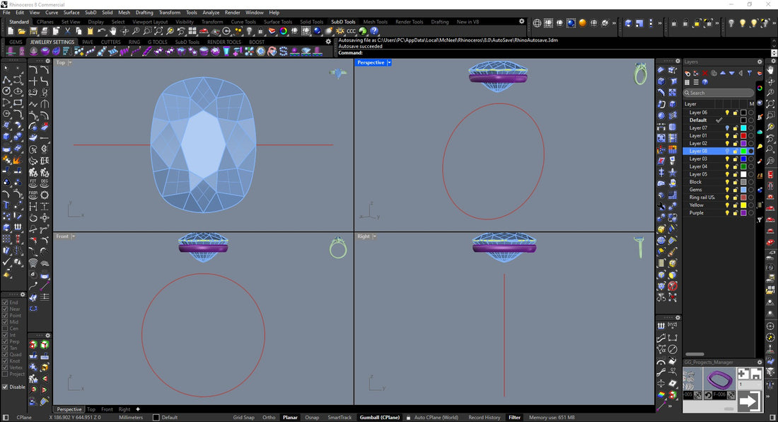 Welcome To Rhino 8 Version With GGold Jewelry Modeling Tools-Preview
