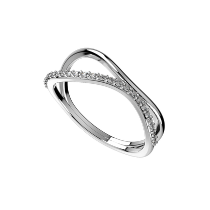 Light Women Ring Only 2.5 Grams Gold 18K, 3D Print Model -X003