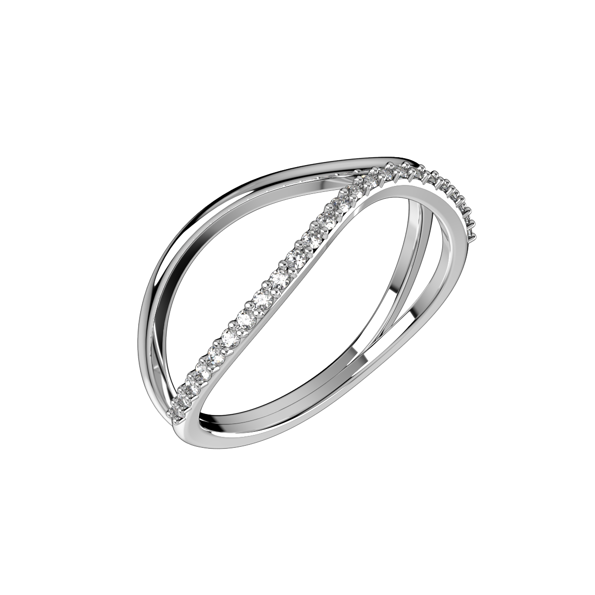 Light Women Ring Only 2.5 Grams Gold 18K, 3D Print Model -X003
