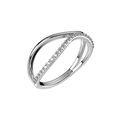 Light Women Ring Only 2.5 Grams Gold 18K, 3D Print Model -X003