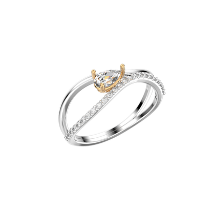 Light Weight Jewelry Diamond Pear Ring 3D Design-X004