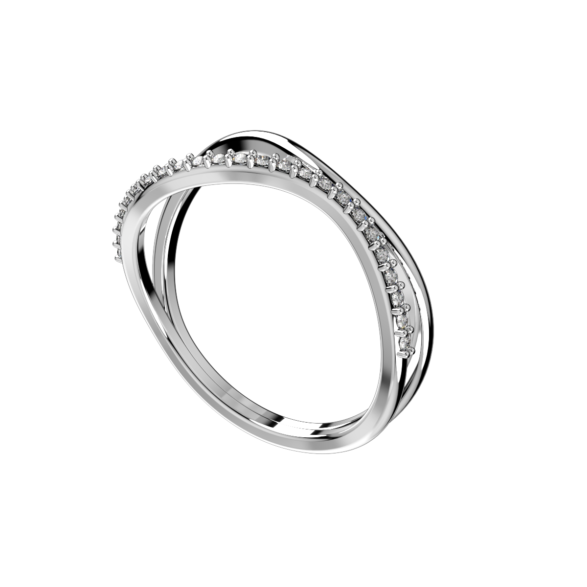 Light Women Ring Only 2.5 Grams Gold 18K, 3D Print Model -X003